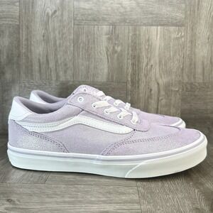 Vans Ward Low Top Lavender Glitter Purple Skate Shoes Sneakers Womens 6 721356
